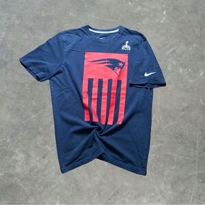 ☀️ Nike New England Patriots Super Bowl XLIX NFL Graphic Tee Mens Size L Blue